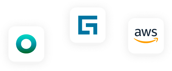 Floating animation of logos belonging to various software companies
